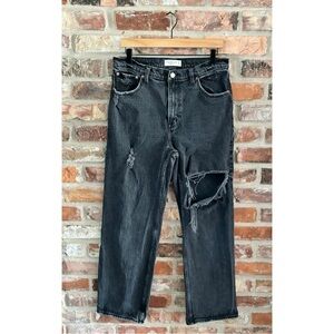 Abercrombie & Fitch Black Distressed Women Jeans